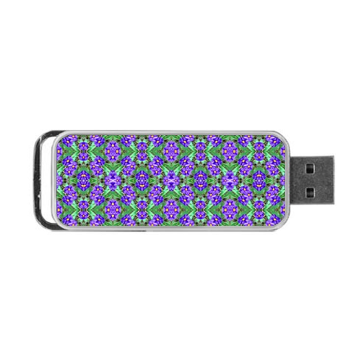 Pretty Purple Flowers Pattern Portable USB Flash (Two Sides)