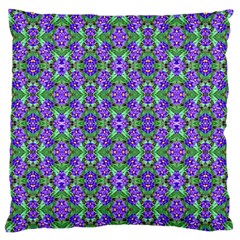 Pretty Purple Flowers Pattern Standard Flano Cushion Case (one Side) by BrightVibesDesign