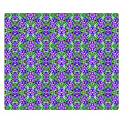 Pretty Purple Flowers Pattern Double Sided Flano Blanket (small)  by BrightVibesDesign