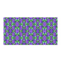 Pretty Purple Flowers Pattern Satin Wrap by BrightVibesDesign