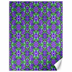 Pretty Purple Flowers Pattern Canvas 12  X 16   by BrightVibesDesign