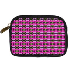 Pretty Pink Flower Pattern Digital Camera Cases by BrightVibesDesign