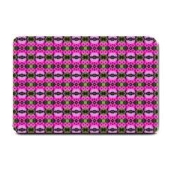 Pretty Pink Flower Pattern Small Doormat  by BrightVibesDesign