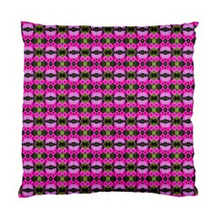 Pretty Pink Flower Pattern Standard Cushion Case (two Sides) by BrightVibesDesign