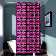 Pretty Pink Flower Pattern Shower Curtain 36  X 72  (stall) 