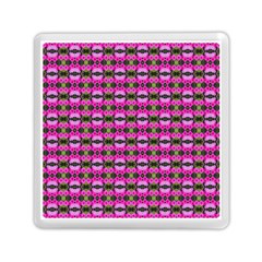 Pretty Pink Flower Pattern Memory Card Reader (square) 