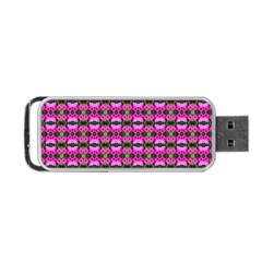 Pretty Pink Flower Pattern Portable Usb Flash (one Side)