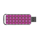 Pretty Pink Flower Pattern Portable USB Flash (Two Sides) Front