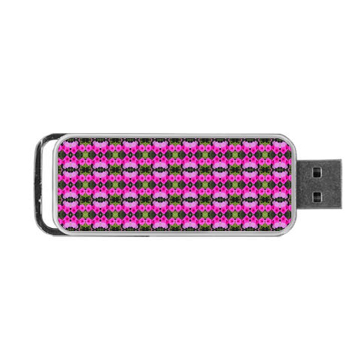 Pretty Pink Flower Pattern Portable USB Flash (Two Sides)