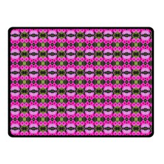 Pretty Pink Flower Pattern Double Sided Fleece Blanket (small)  by BrightVibesDesign