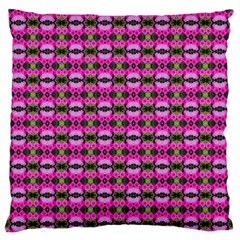 Pretty Pink Flower Pattern Standard Flano Cushion Case (one Side)