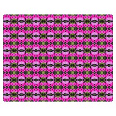 Pretty Pink Flower Pattern Double Sided Flano Blanket (medium) 