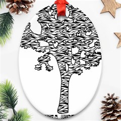 Jt Zebra Stipes 11 X 17 Ornament (oval)  by WickedCool