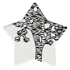 Jt Zebra Stipes 11 X 17 Ornament (star)  by WickedCool