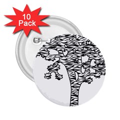 Jt Zebra Stipes 11 X 17 2 25  Buttons (10 Pack) 