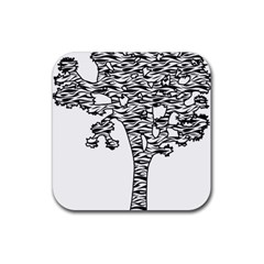 Jt Zebra Stipes 11 X 17 Rubber Coaster (square)  by WickedCool