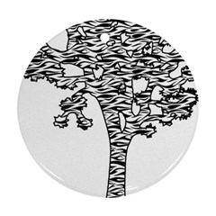 Jt Zebra Stipes 11 X 17 Round Ornament (two Sides) 