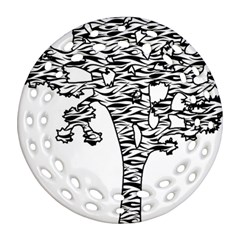 Jt Zebra Stipes 11 X 17 Ornament (round Filigree) 