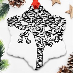 Jt Zebra Stipes 11 X 17 Ornament (snowflake)  by WickedCool