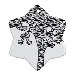 Jt Zebra Stipes 11 X 17 Snowflake Ornament (2-side)