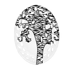 Jt Zebra Stipes 11 X 17 Ornament (oval Filigree)  by WickedCool