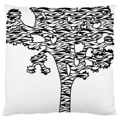 Jt Zebra Stipes 11 X 17 Large Flano Cushion Case (two Sides) by WickedCool