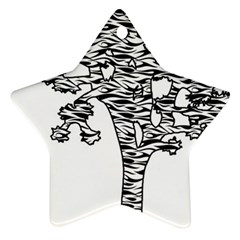 Joshua Tree Zebra Stripes Ornament (star)  by WickedCool