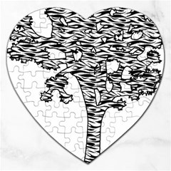 Joshua Tree Zebra Stripes Jigsaw Puzzle (heart)