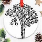 Joshua Tree Zebra Stripes Round Ornament (Two Sides)  Front