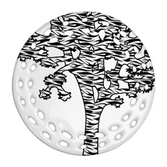 Joshua Tree Zebra Stripes Ornament (round Filigree)  by WickedCool