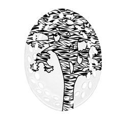 Joshua Tree Zebra Stripes Ornament (oval Filigree)  by WickedCool