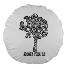 Joshua Tree Zebra Stripes Large 18  Premium Round Cushions by WickedCool