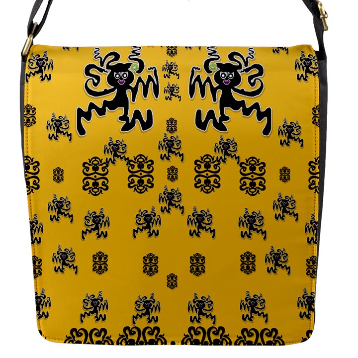  Disco Dancing In The  Tribal Nature  Flap Messenger Bag (S)