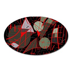 Artistic Abstraction Oval Magnet by Valentinaart