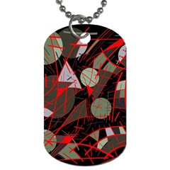 Artistic Abstraction Dog Tag (one Side) by Valentinaart