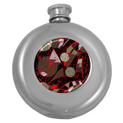 Artistic Abstraction Round Hip Flask (5 Oz) by Valentinaart