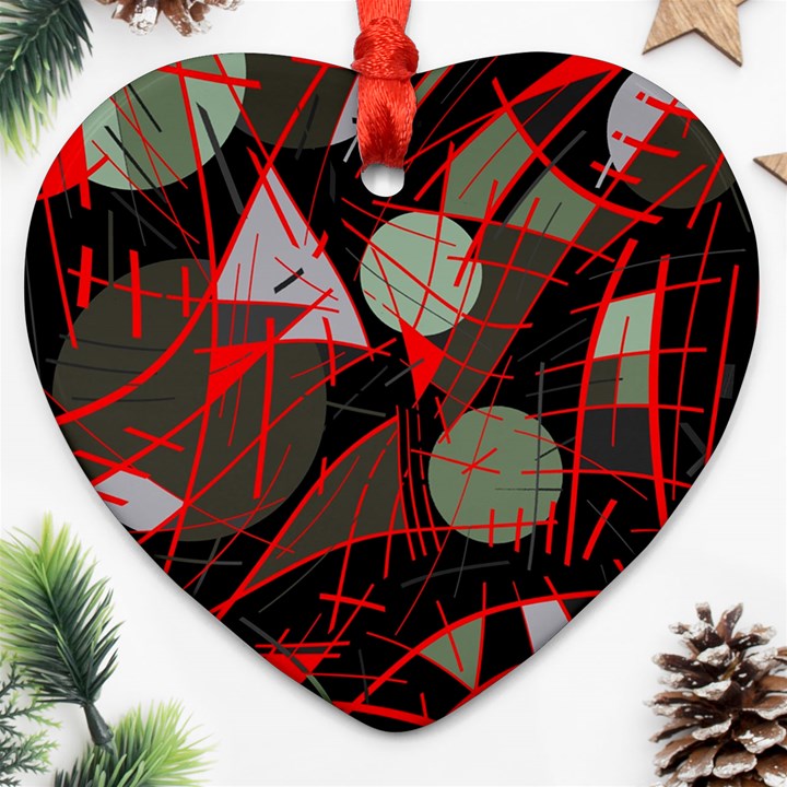 Artistic abstraction Heart Ornament (2 Sides)