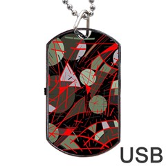 Artistic Abstraction Dog Tag Usb Flash (two Sides) 