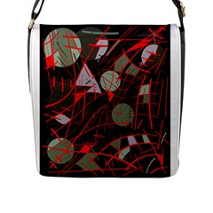 Artistic Abstraction Flap Messenger Bag (l)  by Valentinaart