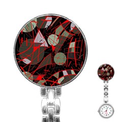 Artistic Abstraction Stainless Steel Nurses Watch by Valentinaart