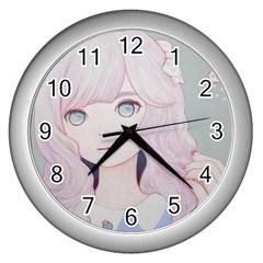 Bububun Wall Clocks (silver)  by kaoruhasegawa