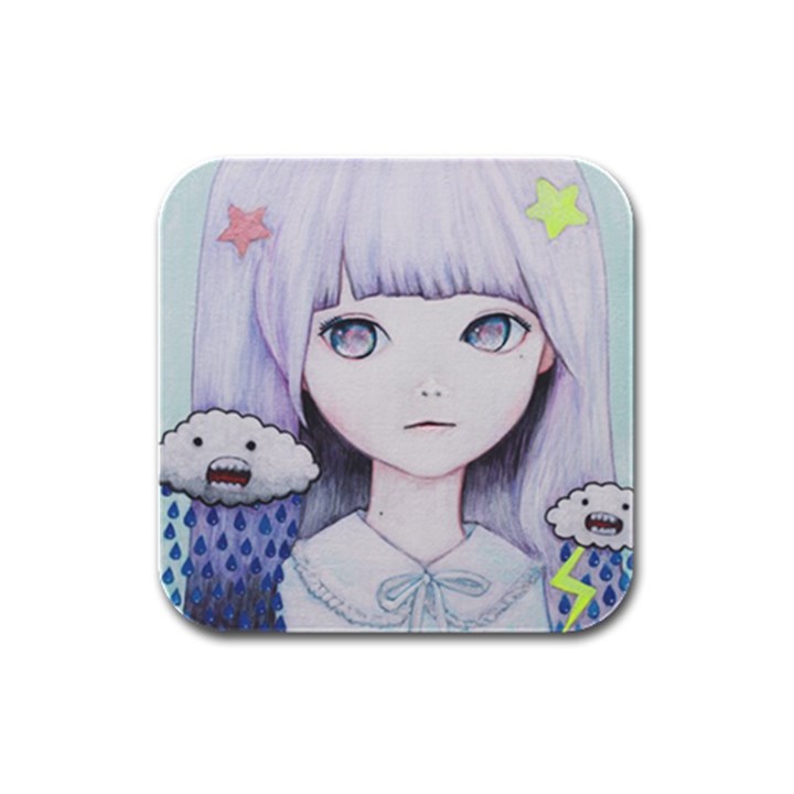 My Little Cloud Rubber Square Coaster (4 pack) 