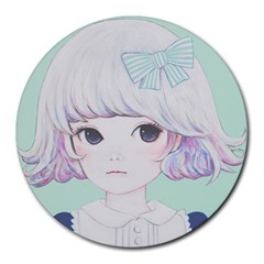 Spring Mint! Round Mousepads by kaoruhasegawa