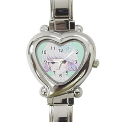 Spring Mint! Heart Italian Charm Watch by kaoruhasegawa