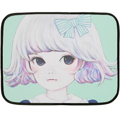 Spring Mint! Double Sided Fleece Blanket (mini)  by kaoruhasegawa