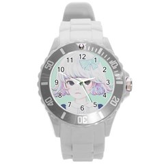 Spring Mint! Round Plastic Sport Watch (l) by kaoruhasegawa