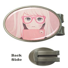 Gamegirl Girl Money Clips (oval)  by kaoruhasegawa