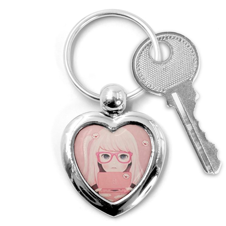 Gamegirl Girl Key Chains (Heart) 