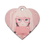 Gamegirl Girl Dog Tag Heart (One Side) Front