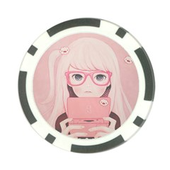 Gamegirl Girl Poker Chip Card Guards (10 Pack)  by kaoruhasegawa